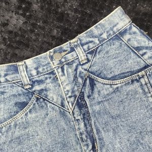 Vtg 80s acid wash denim skirt Stefano International size 9 vtg grunge punk